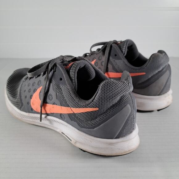 NIKE Downshifter 7 Running Shoes Womens 8 Gray Lava Glow Sneakers 852466-001 - Picture 7 of 14